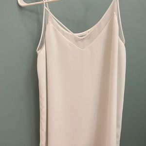 Aritzia (Babaton) white tank blouse with subtle mesh detail